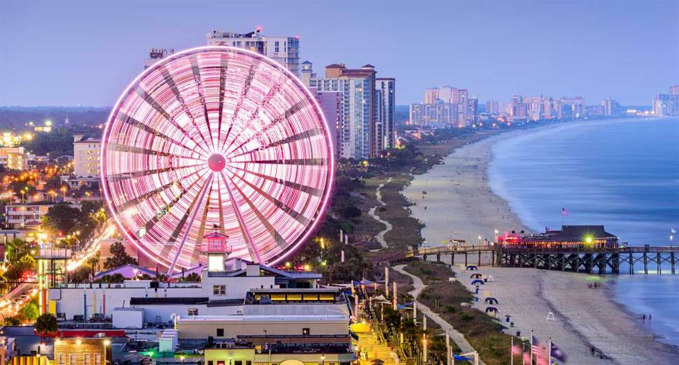 Broadway at the Beach and its many attractions